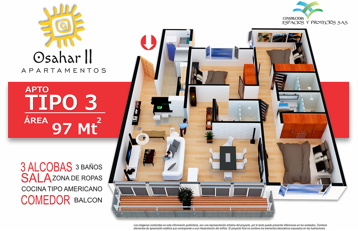 OSAHAR II Apartamento tipo 3